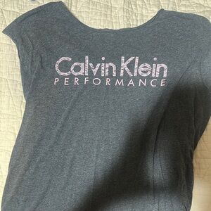 Calvin Klein Performance Black Cap Sleeve Relaxed Tee